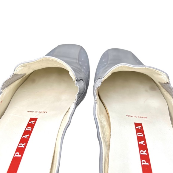 Prada Gray Leather Slip On Mules sz 8.5 - Picture 13 of 13
